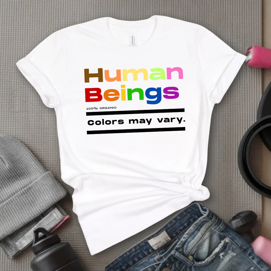 Human Beings 100% Organic Colors May Vary. - Women Empower Feminist Tee - Bella Canvas 3001 - Image 5