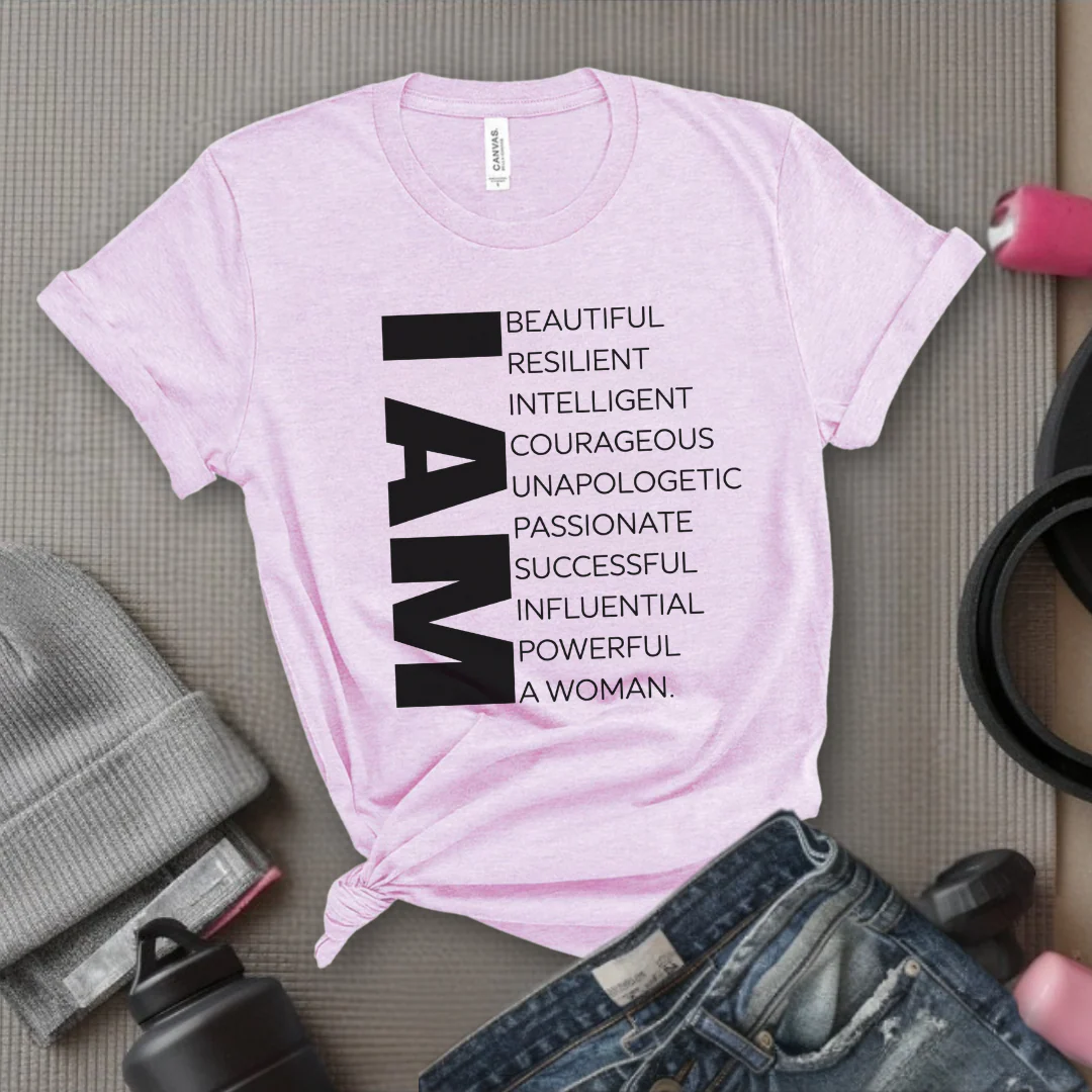 I am Beautiful Resilient Intelligent Powerful Woman T-shirt - Unisex Jersey Short Sleeve Shirt - Women Empowerment Tee - Self Gift - Bella Canvas 3001 - Image 10