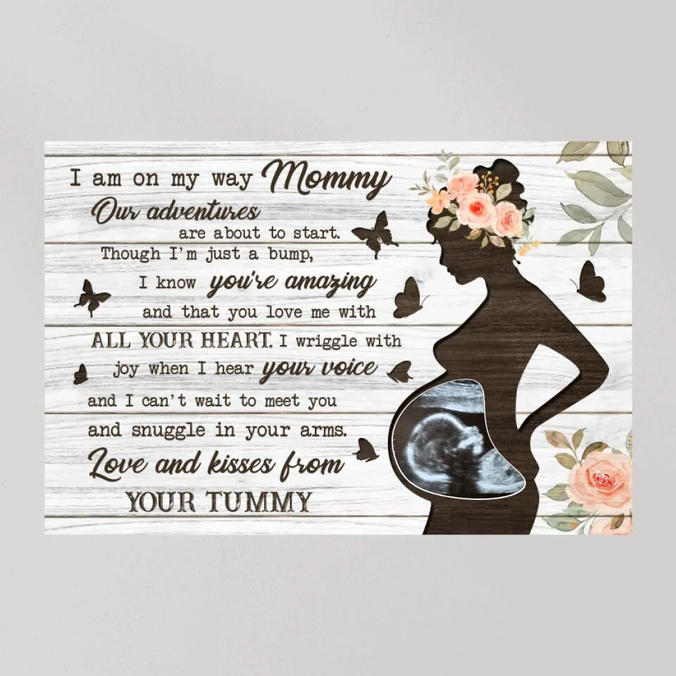 I Am On My Way Mommy Custom Canvas Poster Gifts For Pregnant Women - Image 10