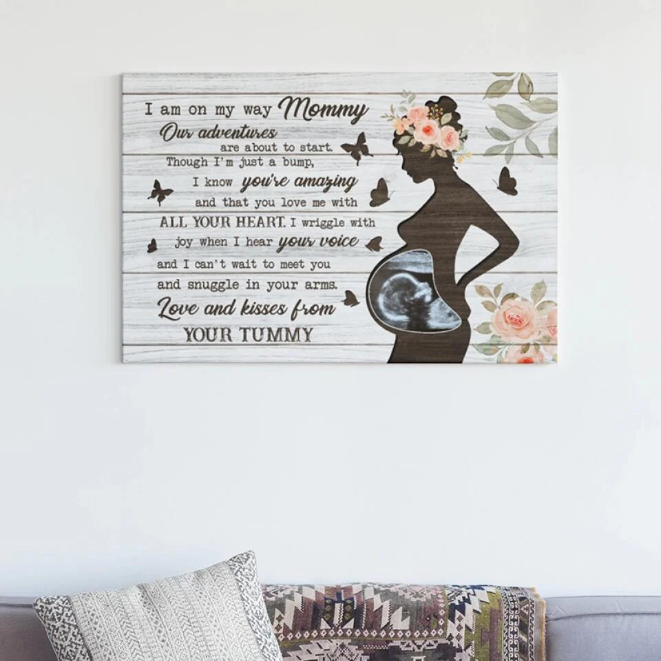I Am On My Way Mommy Custom Canvas Poster Gifts For Pregnant Women - Image 11