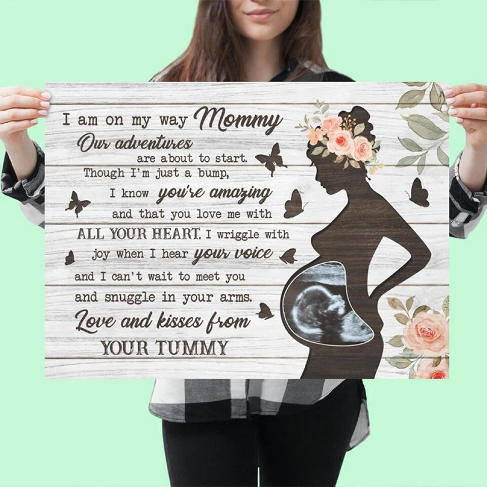 I Am On My Way Mommy Custom Canvas Poster Gifts For Pregnant Women - Image 12