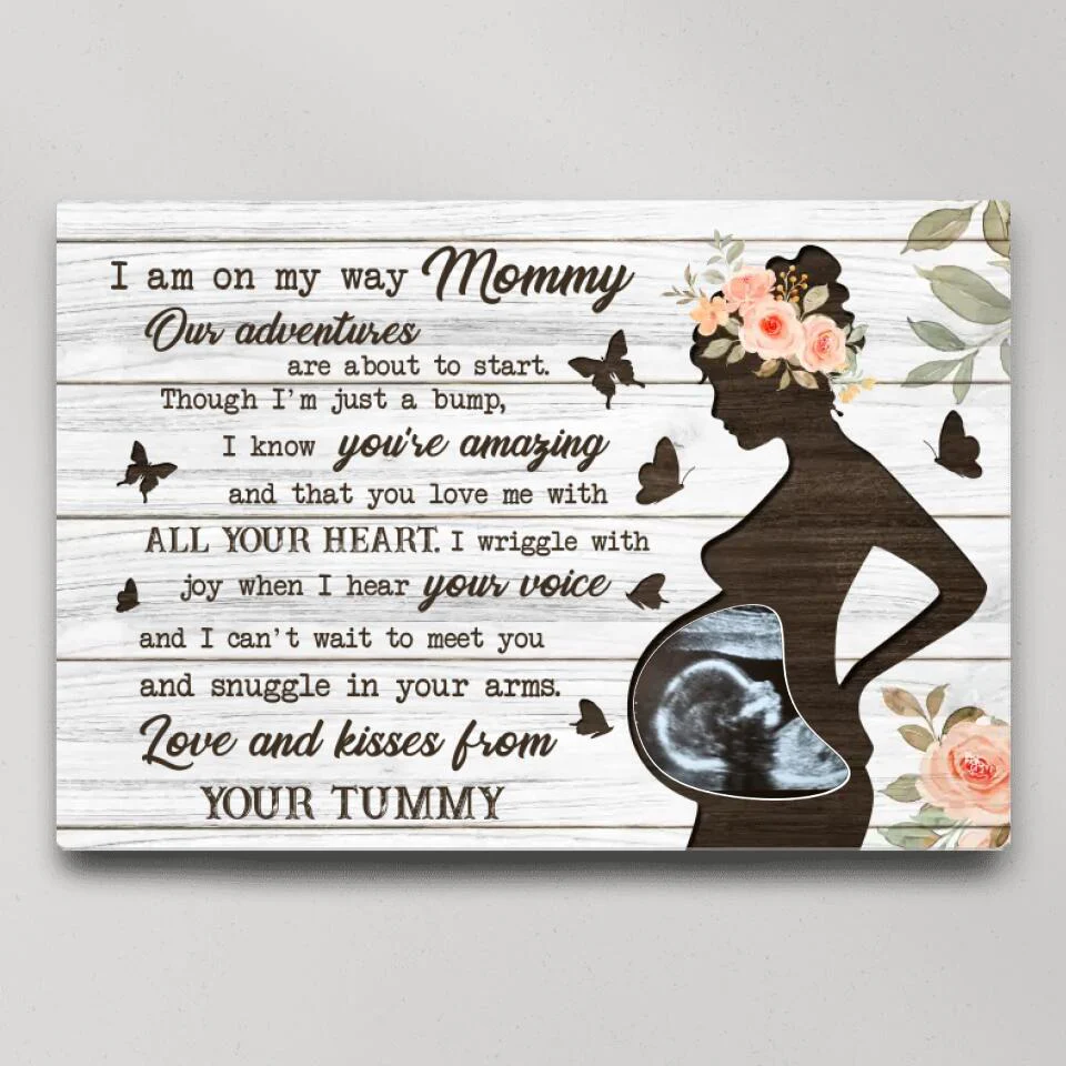 I Am On My Way Mommy Custom Canvas Poster Gifts For Pregnant Women - Image 4