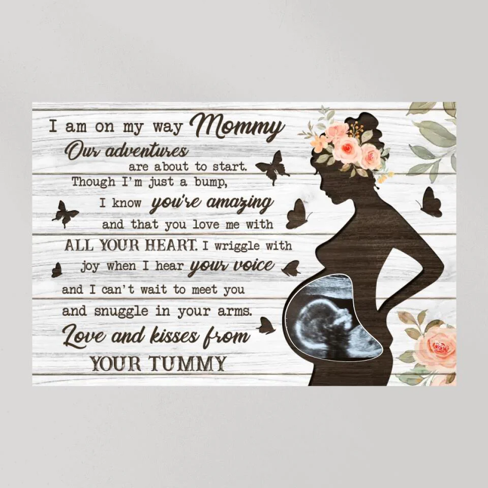 I Am On My Way Mommy Custom Canvas Poster Gifts For Pregnant Women - Image 8