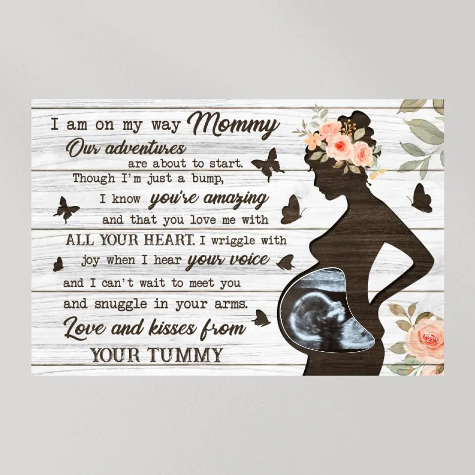 I Am On My Way Mommy Custom Canvas Poster Gifts For Pregnant Women - Image 9