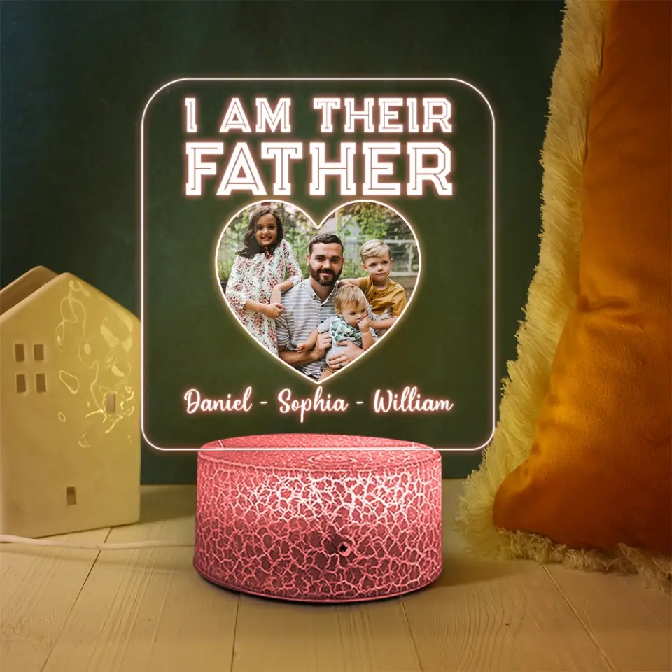 I Am Their Father Custom 3D Light Father's Day Gift - Image 3