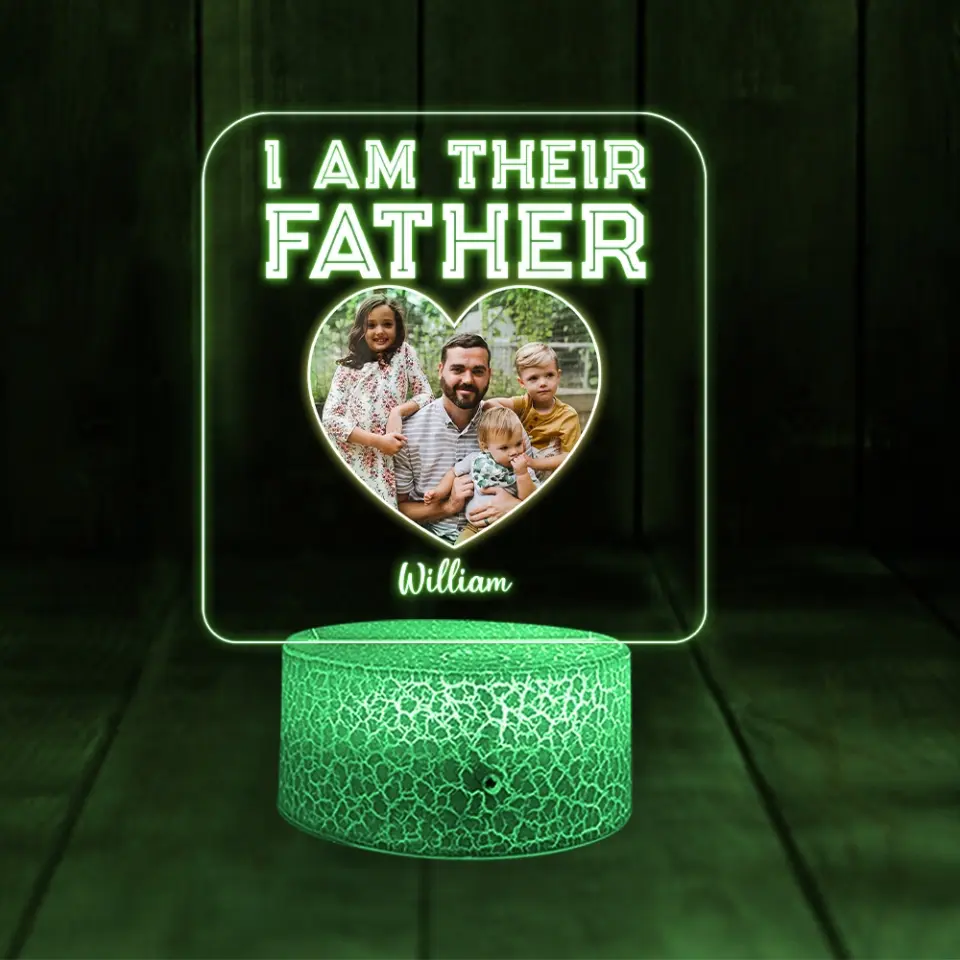 I Am Their Father Custom 3D Light Father's Day Gift - Image 4