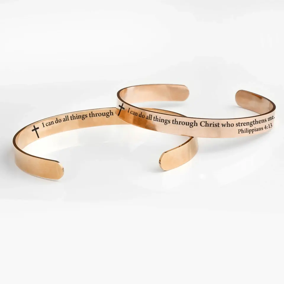 I Can Do All Things Cuff Bracelet Confirmation Gifts - Image 5