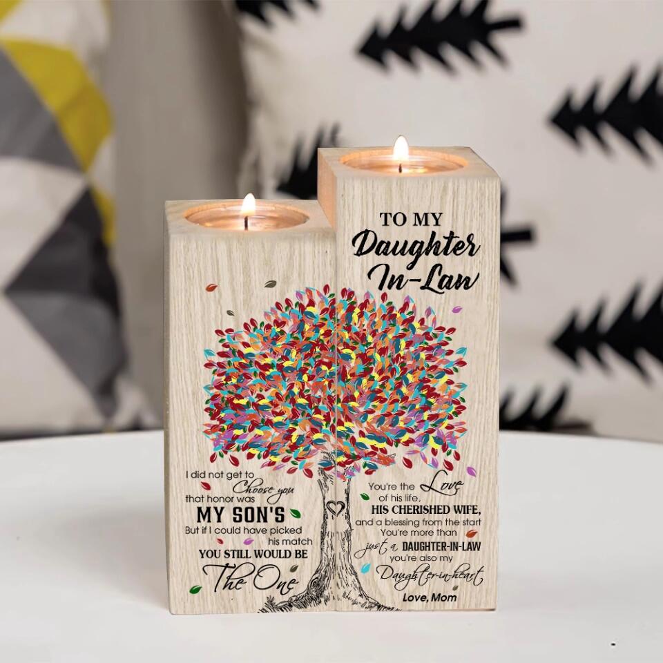 I Did Not Get To Choose You - Personalized Candle Holder - Wedding Gift for Daughter In Law - Image 4