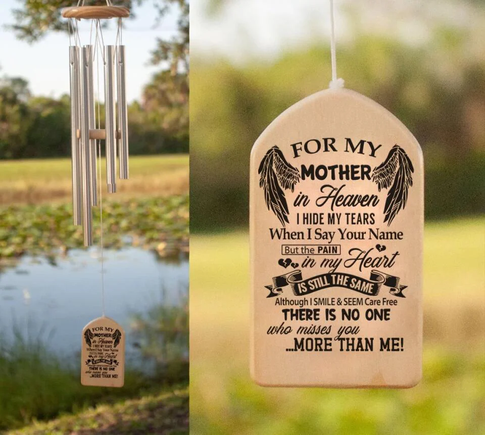 I Hide My Tears When I Say Your Name - Personalized Wind Chime - Memorial Gift For Your Loss Of Your Love - Image 8