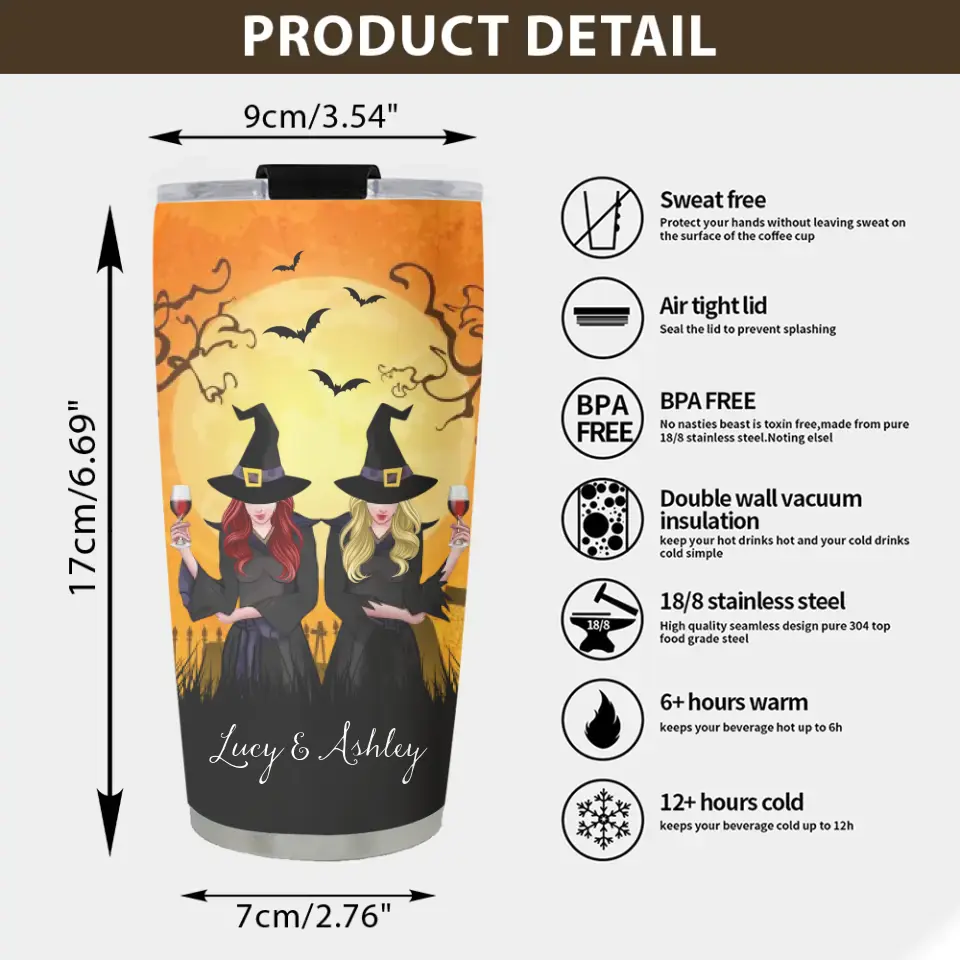 I Hope We're Friends Until We Die Witches Custom Tumbler Halloween Gift For Her - Image 5