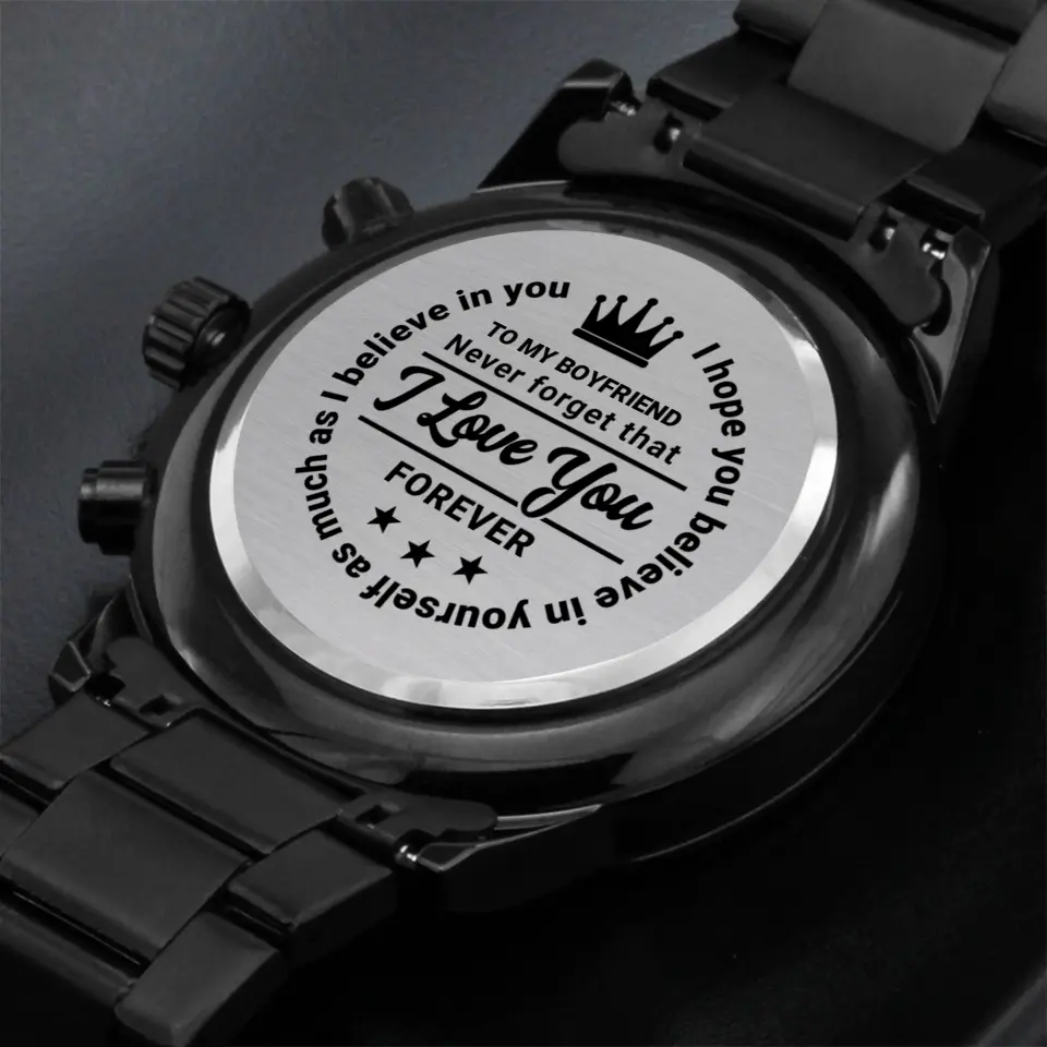 I Hope You Believe In Yourself As Much As I Believe In You Personalized Engraved Watch - Image 3