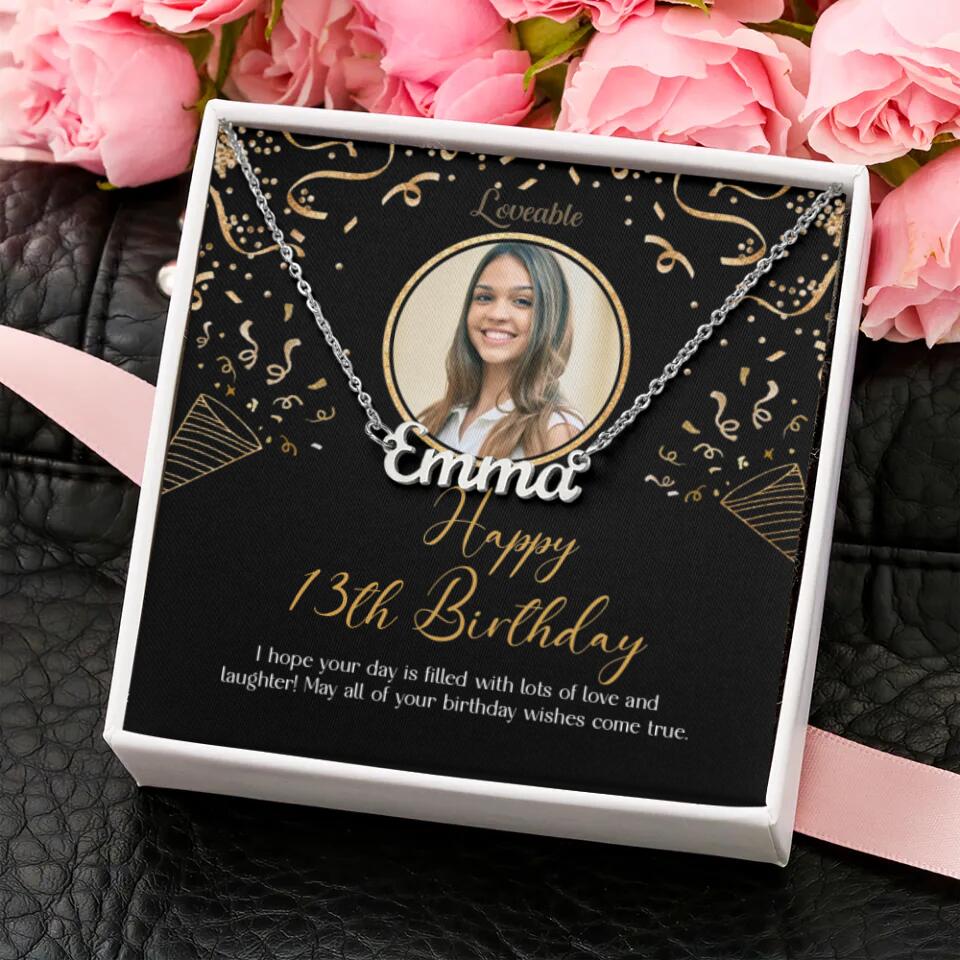 I Hope Your Day is Filled with Lots of Love and Laughter - Personalized Necklace - Birthday Gift for Girls Daughter Niece Girlfriend - Image 5