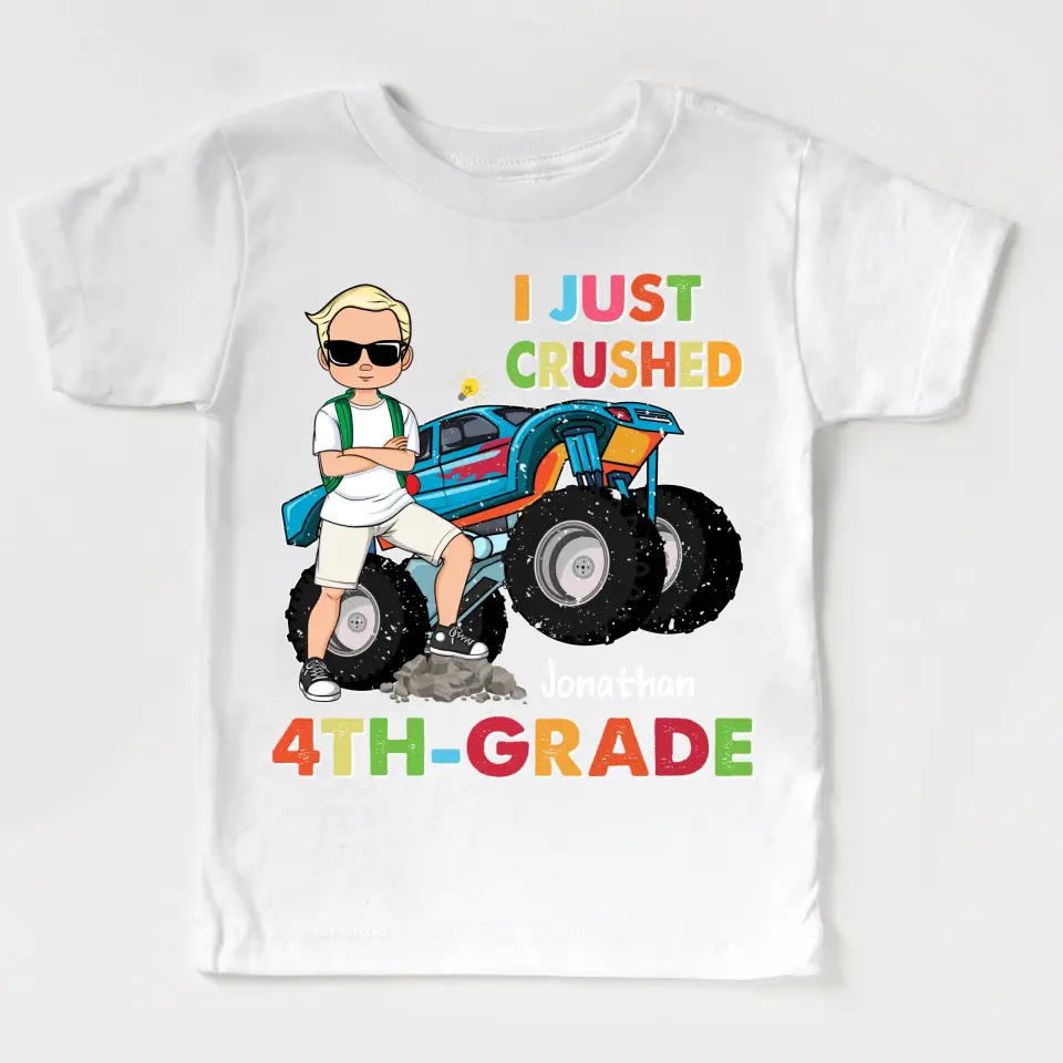 I Just Crushed School - Personalized Back to School Standard Youth T-Shirt - Image 2