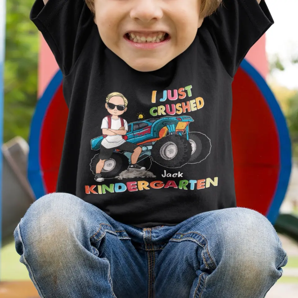 I Just Crushed School - Personalized Back to School Standard Youth T-Shirt - Image 8