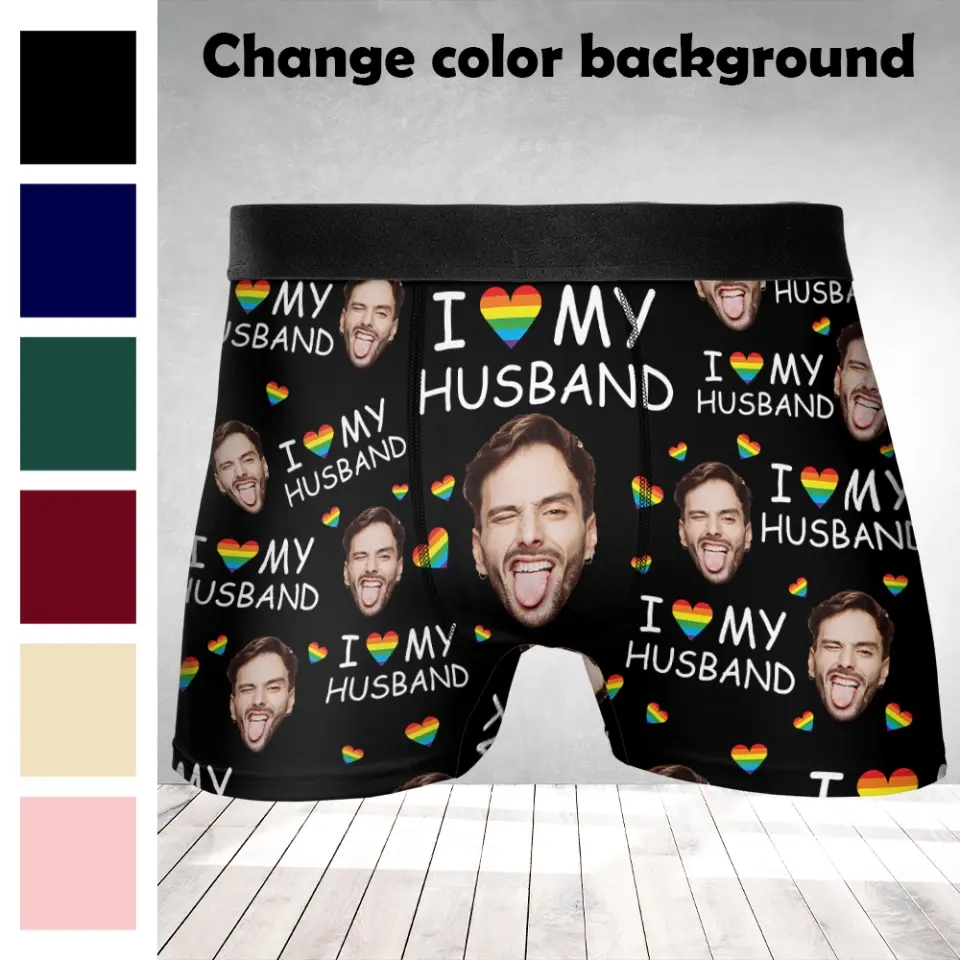 I Love My Husband Funny Boxer Gift for Gay Men Birthday Anniversary Gifts - Image 7