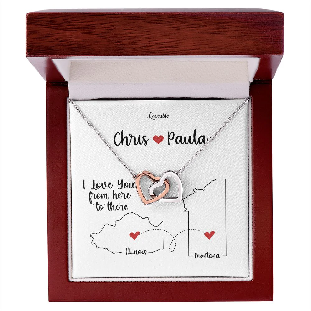 I Love You From Here To There Personalized Necklace - Image 2