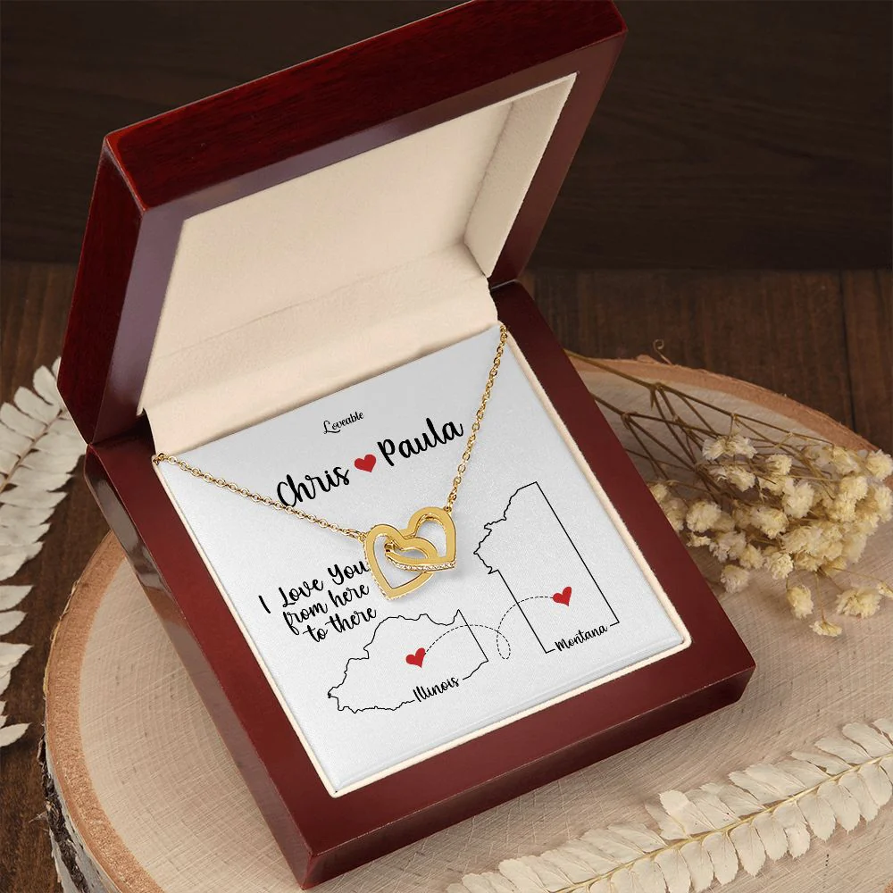 I Love You From Here To There Personalized Necklace - Image 4