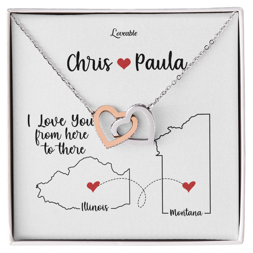 I Love You From Here To There Personalized Necklace - Image 5