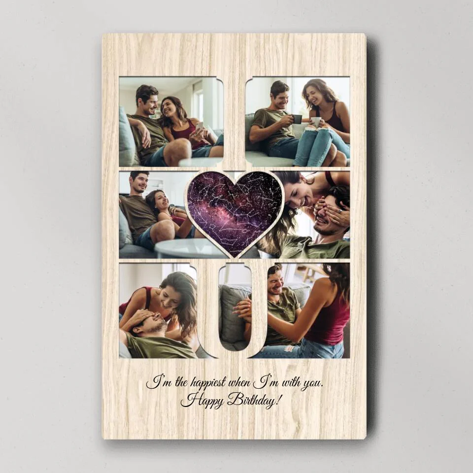 I Love You I'm The Happiest Custom Canvas Poster Anniversary Gift For Couples - Image 2