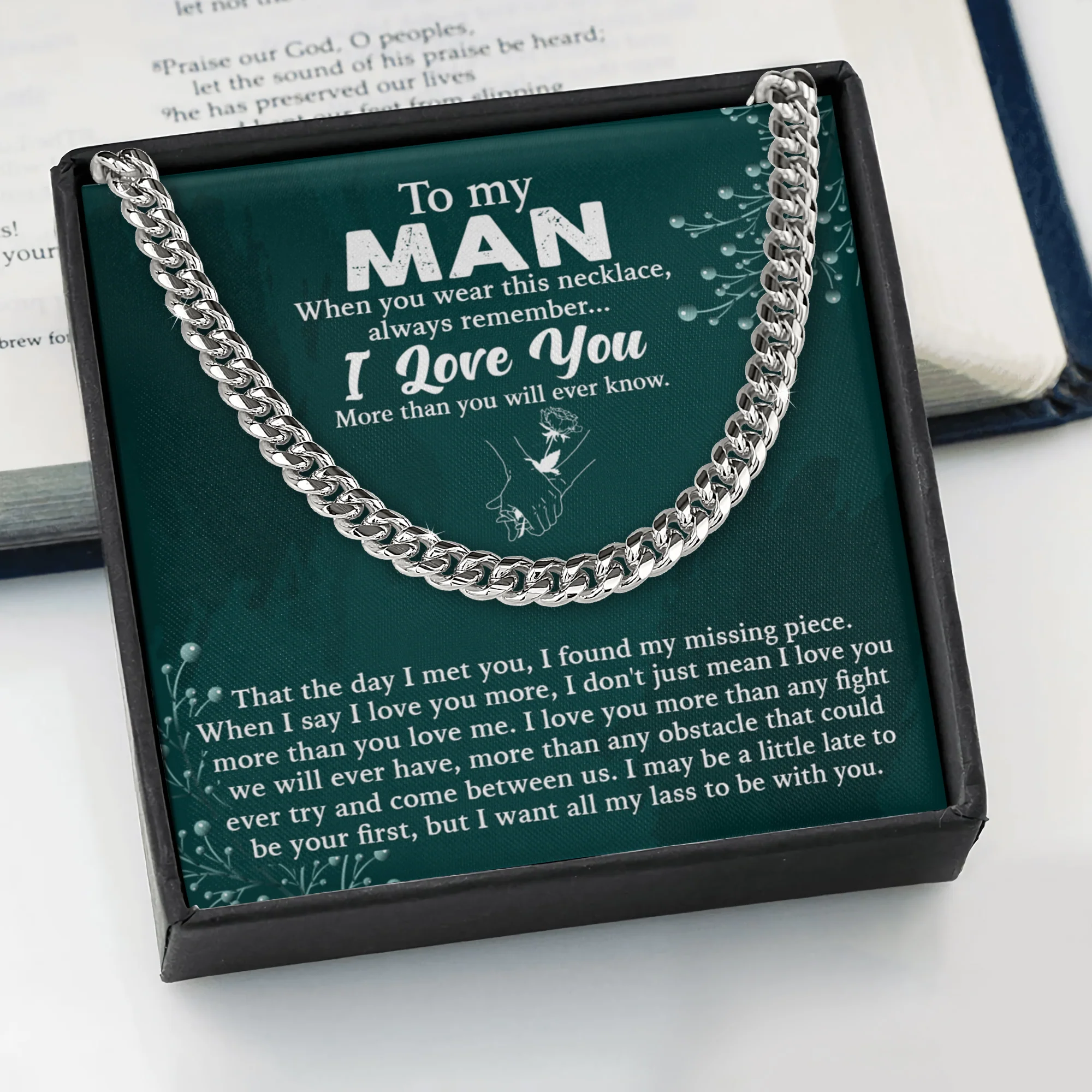 To my Man, I Love You More Than You Will Ever Know - Cuban Link Chain - Image 2