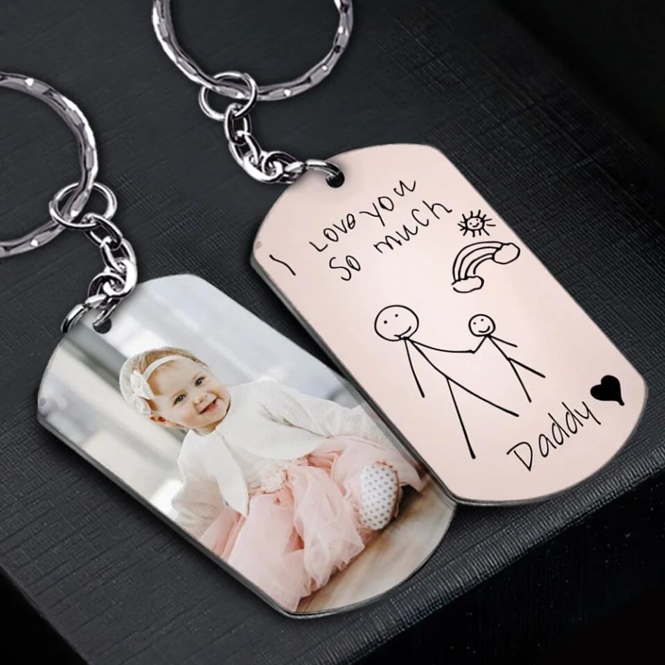 I Love You So Much Daddy - Personalized Keychain - Gift For Dad/Mom Anniversary - Image 3