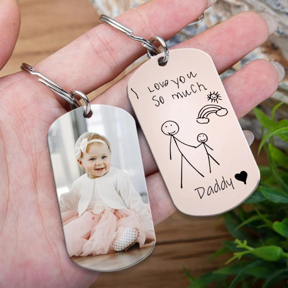 I Love You So Much Daddy - Personalized Keychain - Gift For Dad/Mom Anniversary - Image 4