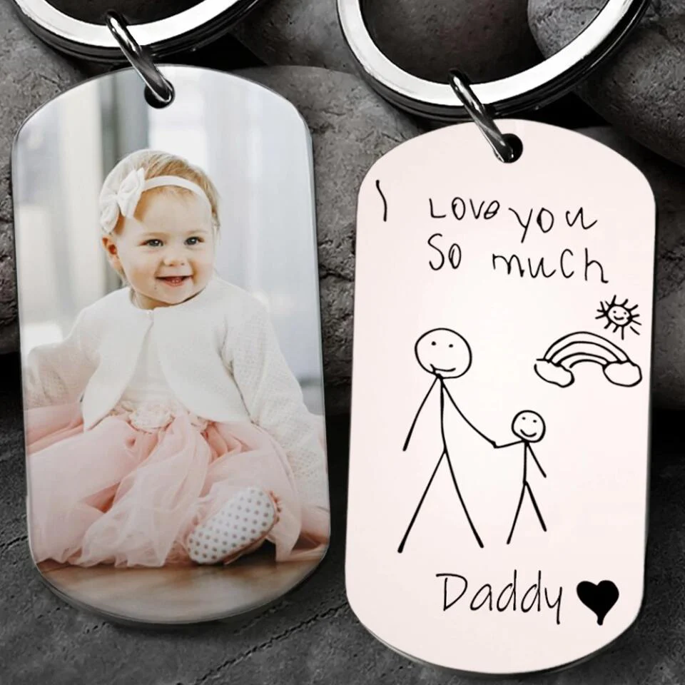 I Love You So Much Daddy - Personalized Keychain - Gift For Dad/Mom Anniversary - Image 5