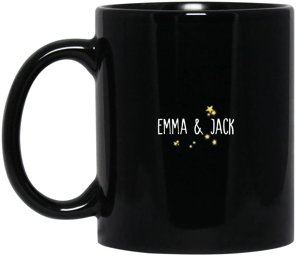 I Love You To The Moon And Back And Forth And Back Personalized Black Mug - Image 2