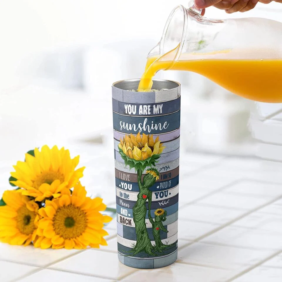 You Are My Sunshine - Sunflower Skinny Tumbler - Image 11