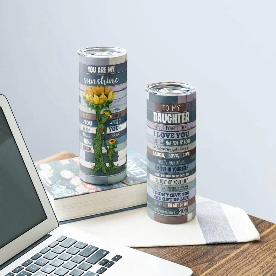 You Are My Sunshine - Sunflower Skinny Tumbler - Image 4