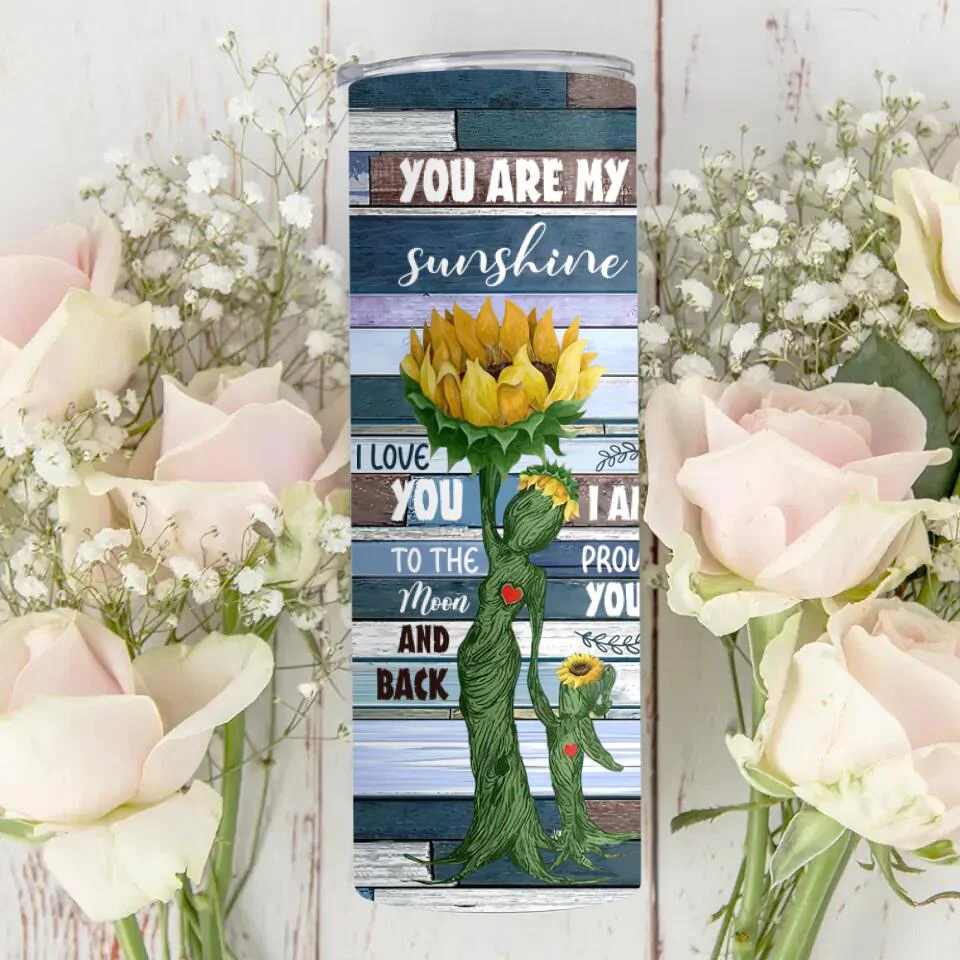 You Are My Sunshine - Sunflower Skinny Tumbler - Image 5