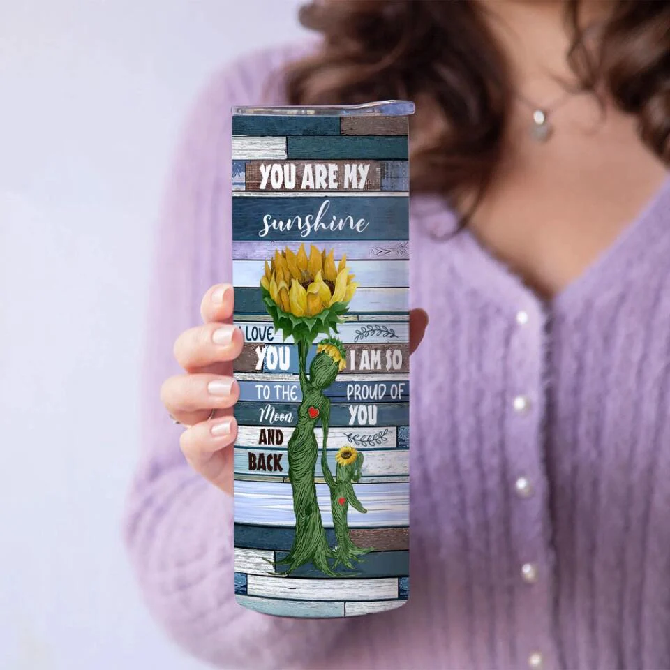 You Are My Sunshine - Sunflower Skinny Tumbler - Image 9