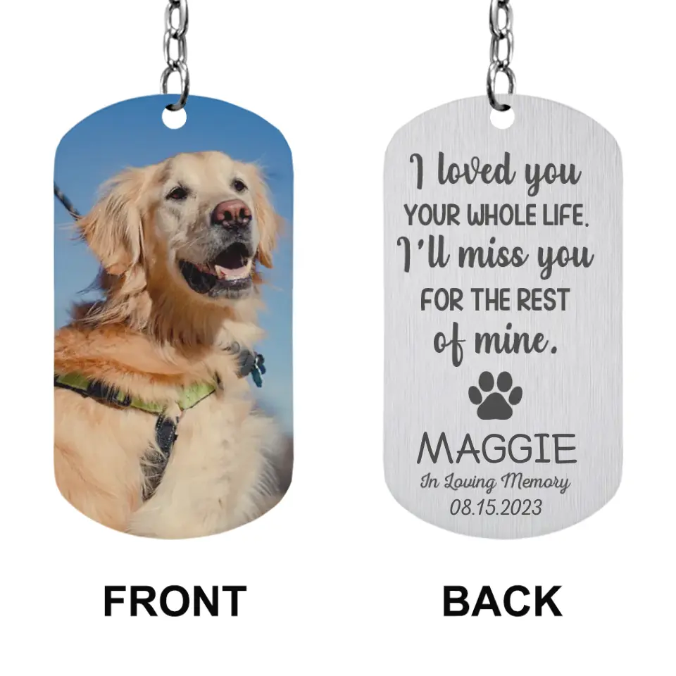 I Loved You Your Whole Life - Personalized Stainless Steel Keychain - Image 3