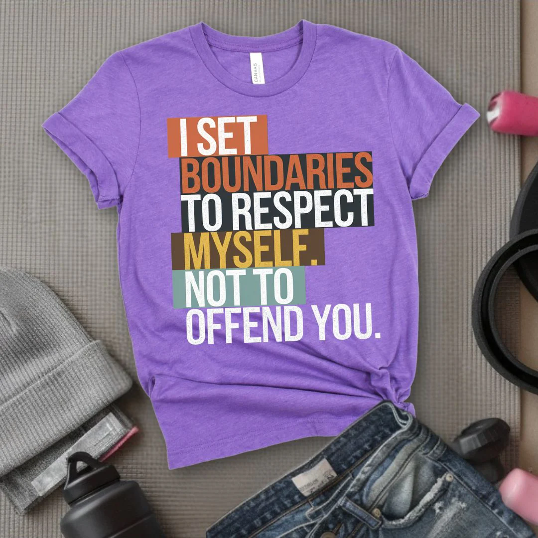 I Set Boundaries to Respect Myself Not to Offend You T-Shirt - Feminist T-Shirt - Women Empowerment Tee - Bella Canvas 3001 - Image 3