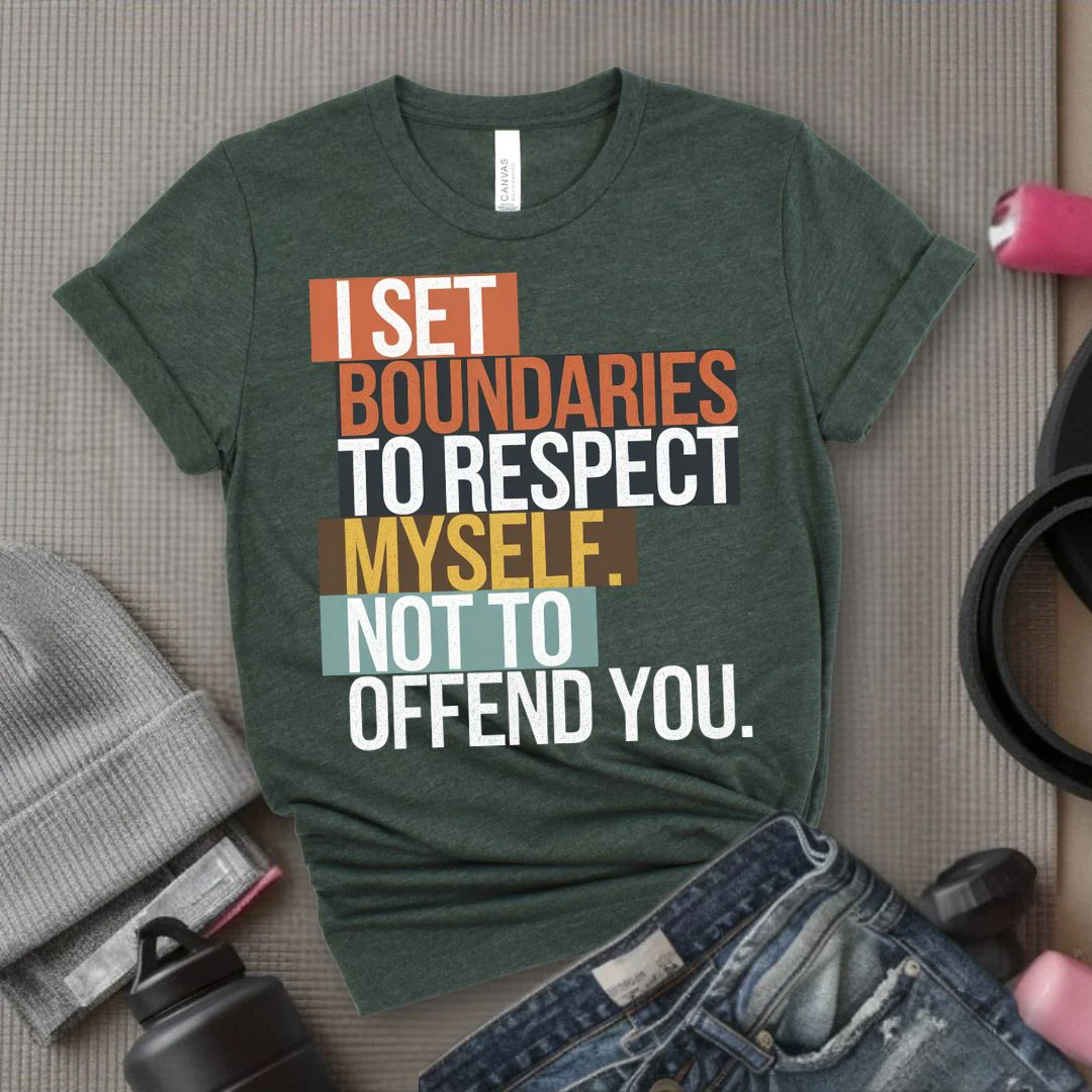 I Set Boundaries to Respect Myself Not to Offend You T-Shirt - Feminist T-Shirt - Women Empowerment Tee - Bella Canvas 3001 - Image 4