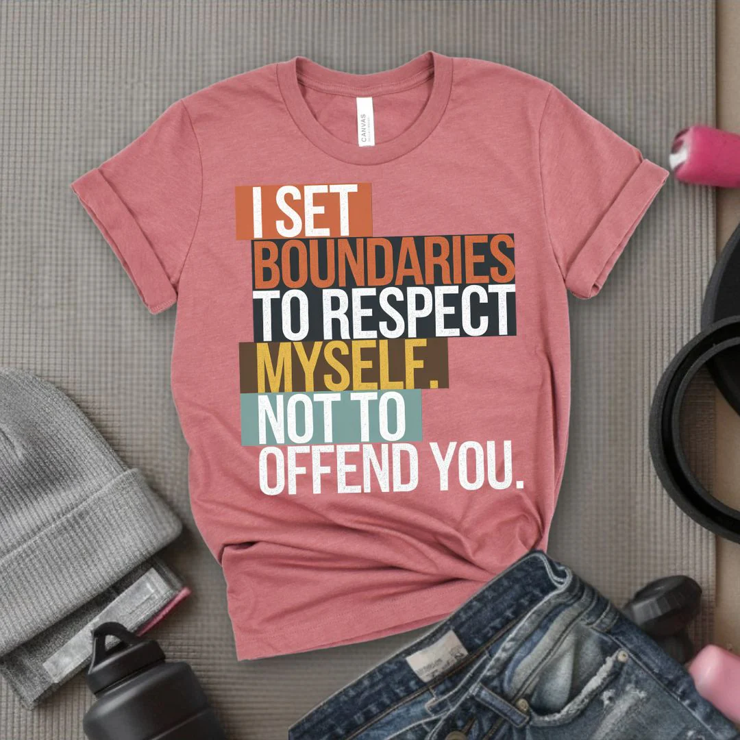I Set Boundaries to Respect Myself Not to Offend You T-Shirt - Feminist T-Shirt - Women Empowerment Tee - Bella Canvas 3001 - Image 6