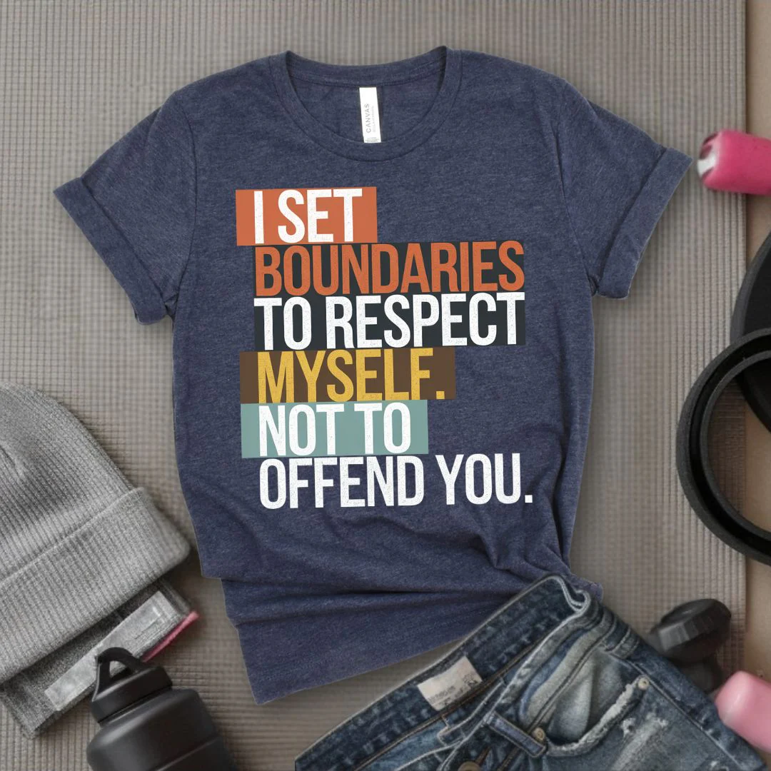 I Set Boundaries to Respect Myself Not to Offend You T-Shirt - Feminist T-Shirt - Women Empowerment Tee - Bella Canvas 3001 - Image 7