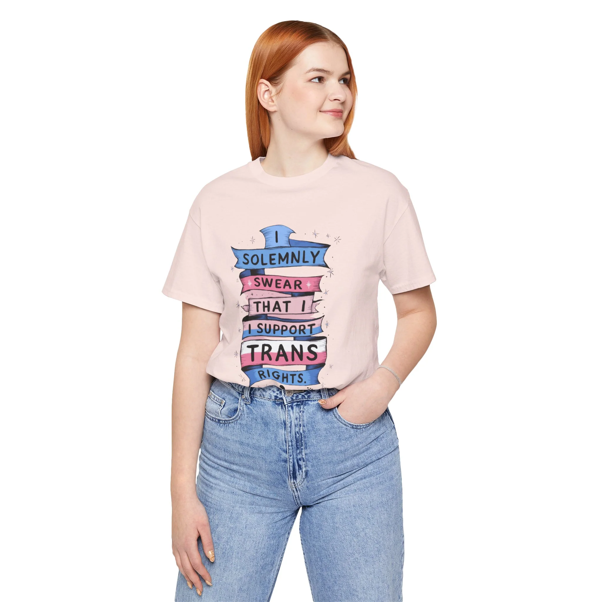 I Solemnly Swear That I Support Trans Rights T-Shirt - Women Empowerment Feminist Tshirt - Woman Support Tee - Gift for Her, Self Gift - Image 9