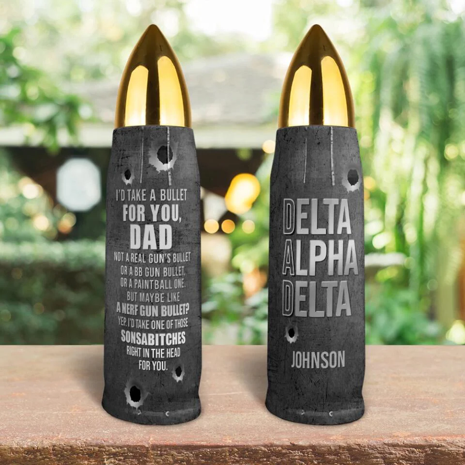 I Take A Bullet For You Dad - Personalized Bullet Cup Tumbler - Gift For Dad On Father's Day or Birthdays - Image 6