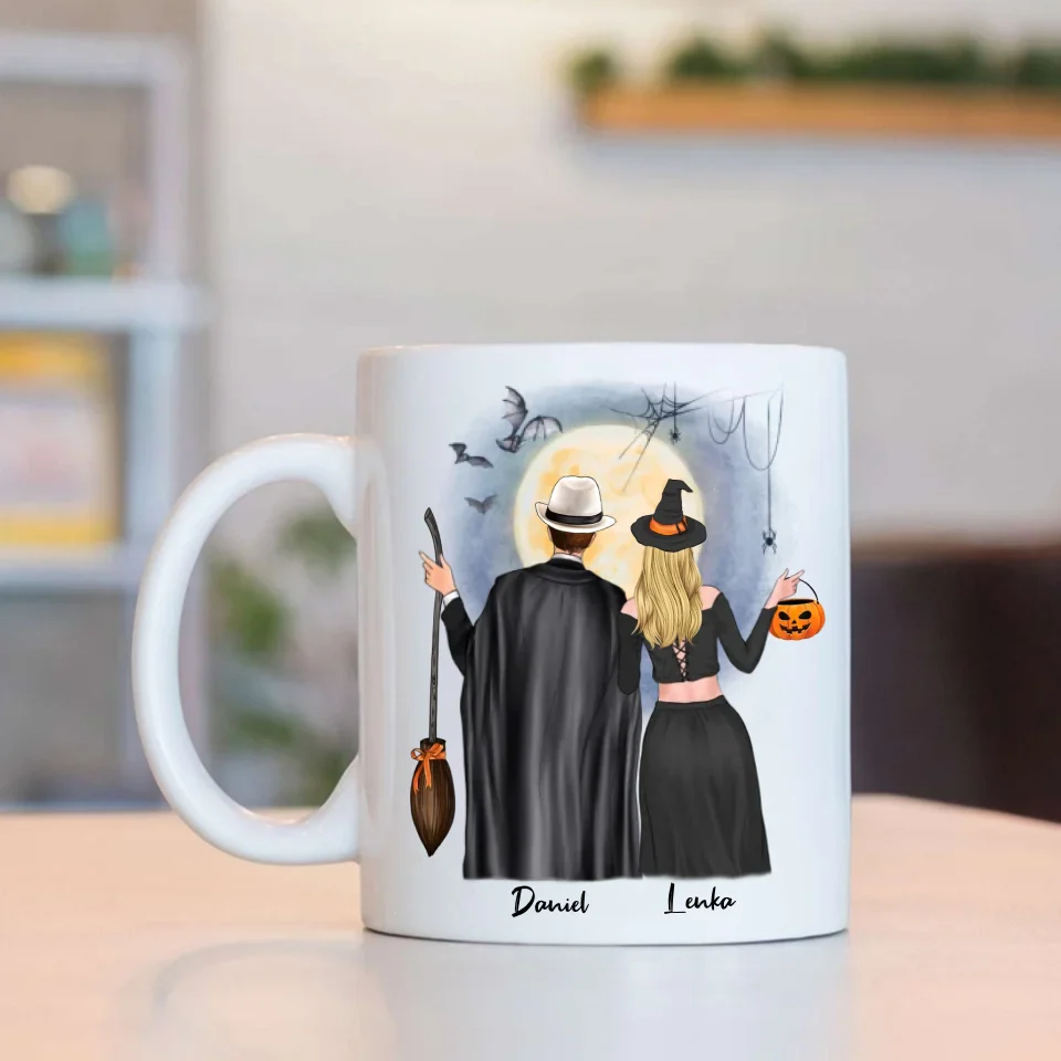 I Wanna Do Bad Things With You - Personalized Mug - Witch Gift for Couples on Halloween - Image 4