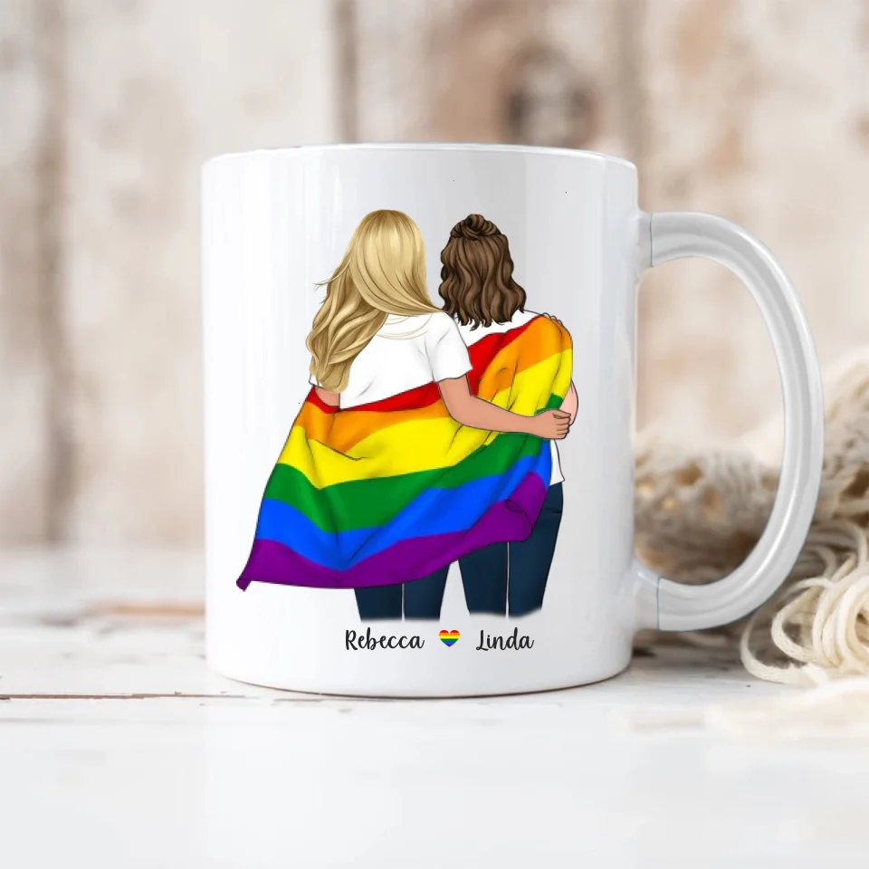 I Want All Of My Last To Be With You - Personalized White Mug - Gift For Lesbian - Image 16