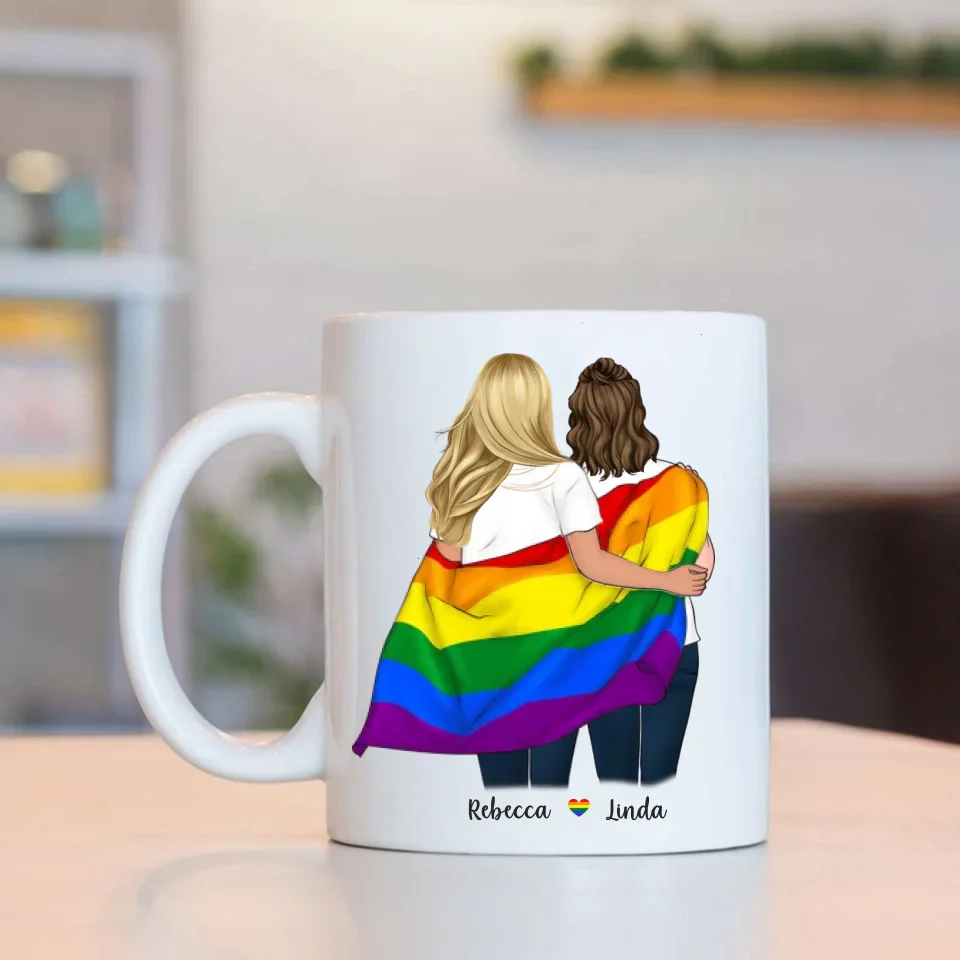 I Want All Of My Last To Be With You - Personalized White Mug - Gift For Lesbian - Image 3