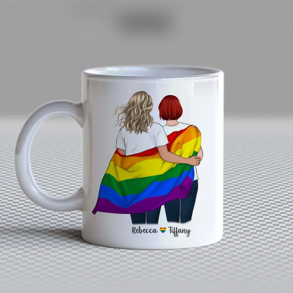 I Want All Of My Last To Be With You - Personalized White Mug - Gift For Lesbian - Image 5
