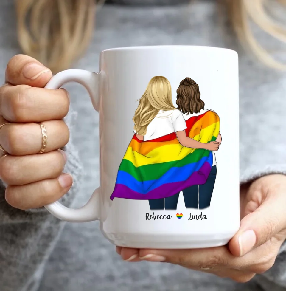 I Want All Of My Last To Be With You - Personalized White Mug - Gift For Lesbian - Image 9