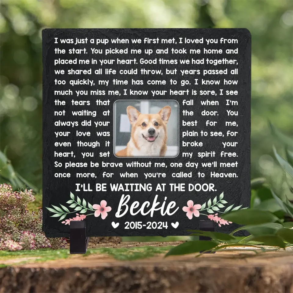 I Was Just  Pup When We First Met - Memorial Garden Stone - Image 5