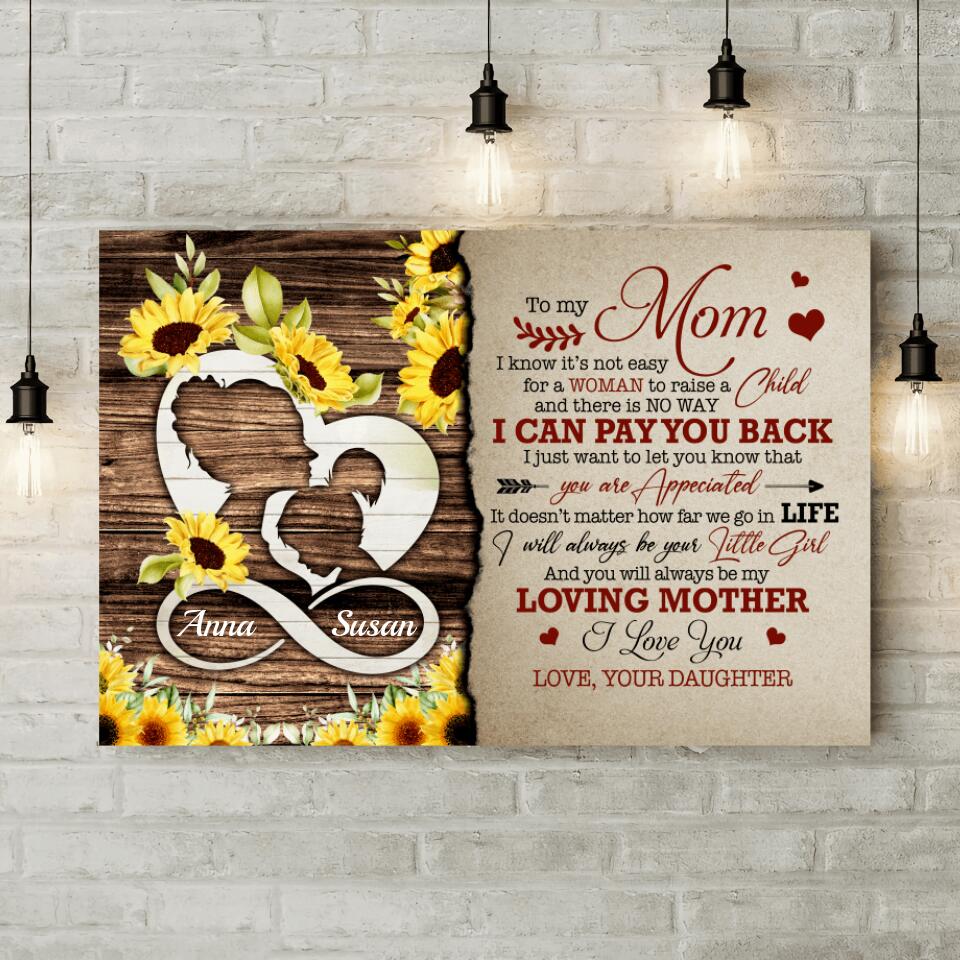 I Will Always Be Your Little Girl Custom Canvas Poster Anniversary Gift For Mom - Image 5
