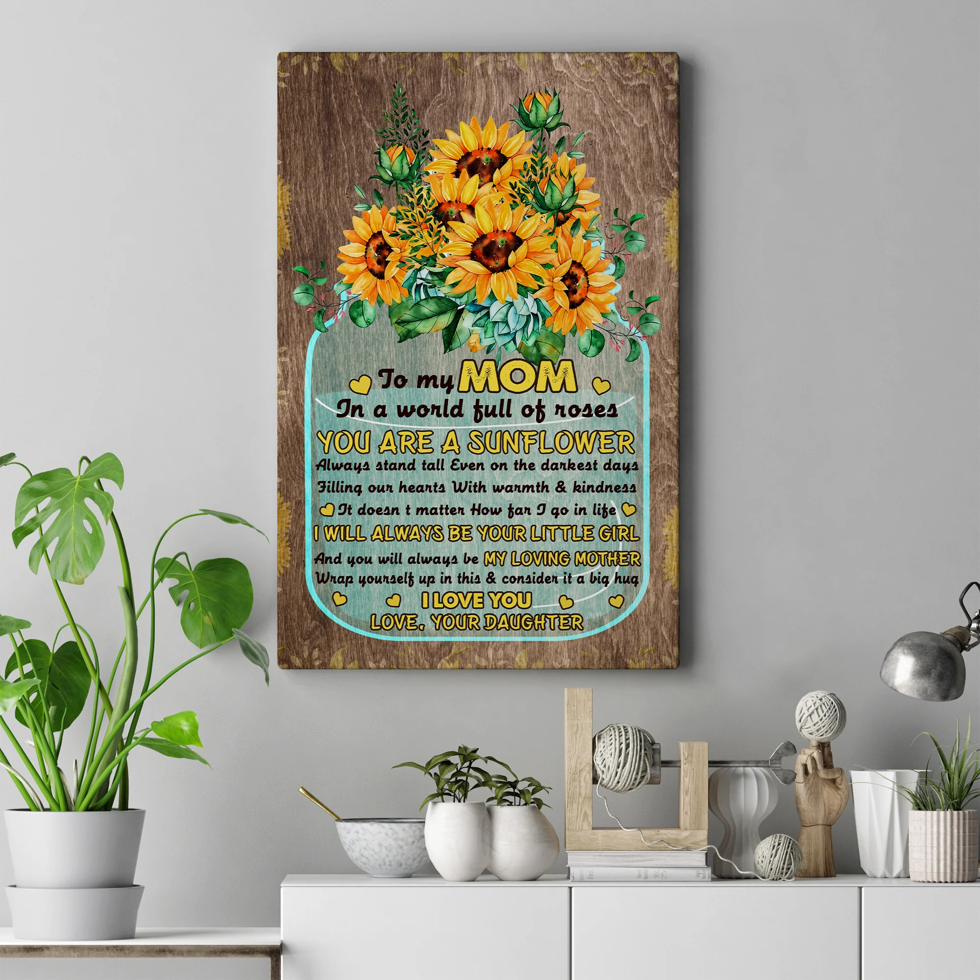 I will always be your Little Girl - Personalized Canvas Poster - Gifts for Mom - Image 2