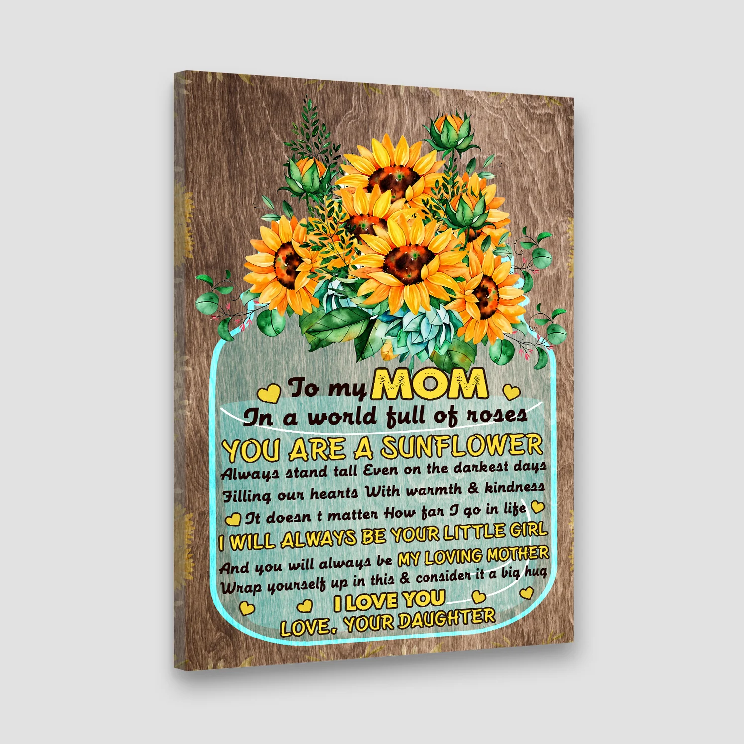 I will always be your Little Girl - Personalized Canvas Poster - Gifts for Mom - Image 3