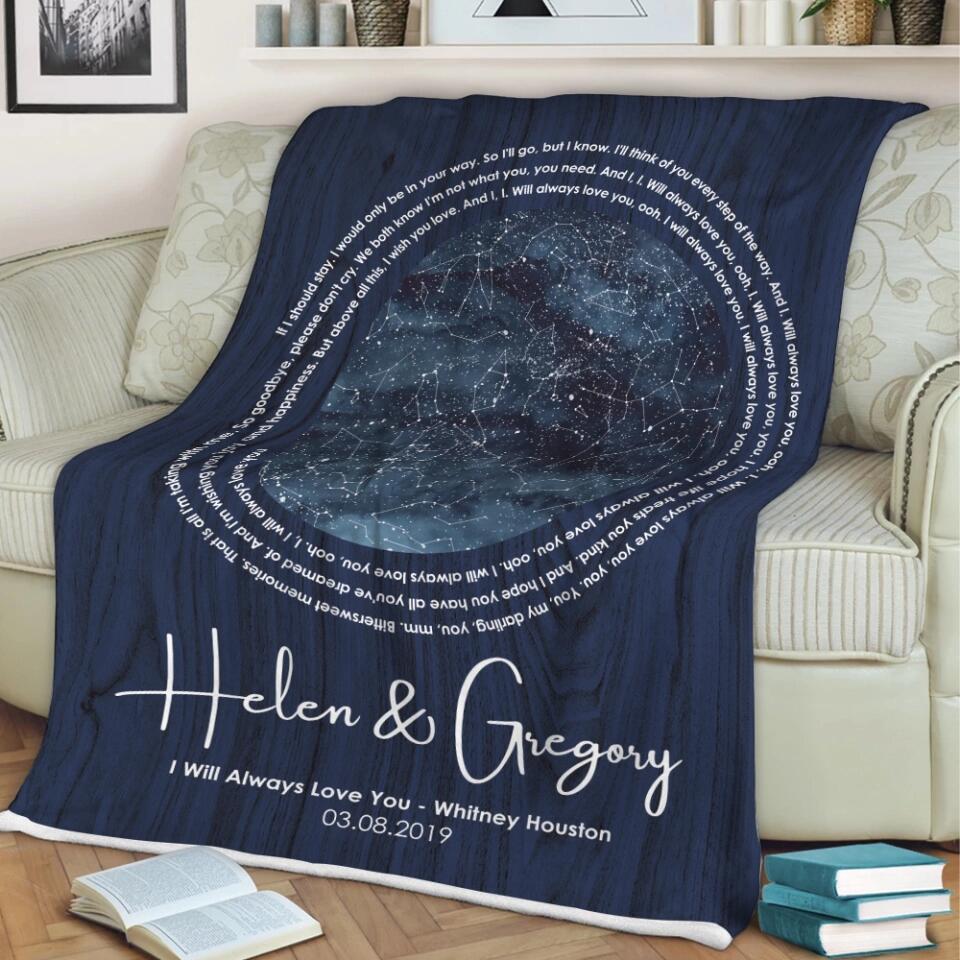 I Will Always Love You - Personalized Star Map Blanket - Best Gift For Him/Her On Christmas Anniversary - 210ICNLNBL104 - Image 10