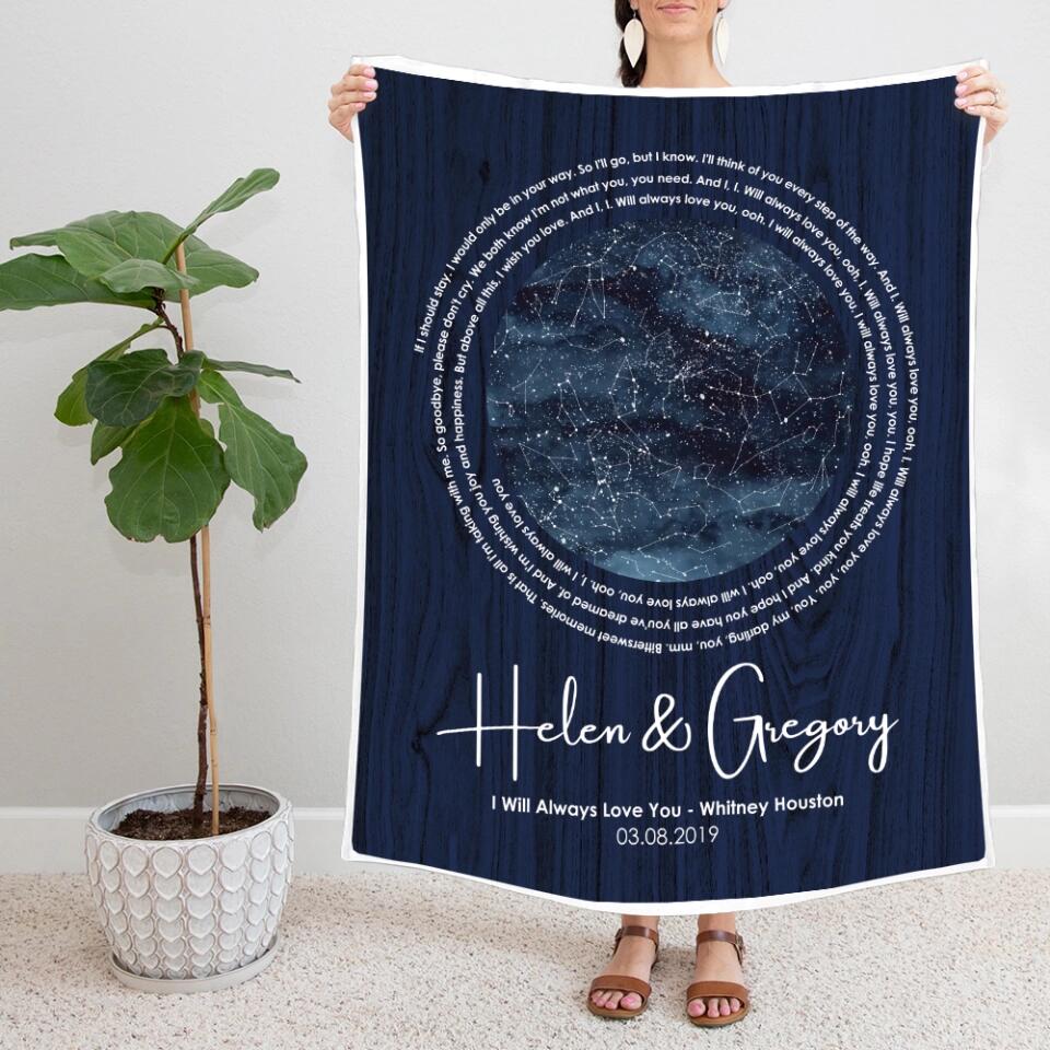 I Will Always Love You - Personalized Star Map Blanket - Best Gift For Him/Her On Christmas Anniversary - 210ICNLNBL104 - Image 11
